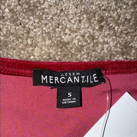 J Crew Elegant Velvet Wrap Top in Rich Red - Small - NWT. B8 - Picture 2 of 4